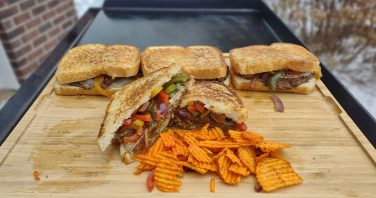 Patty Melt (Italian Style) on a Griddle